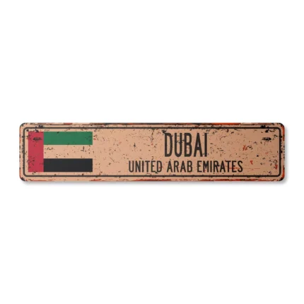 Dubai Vintage Plate Sticker