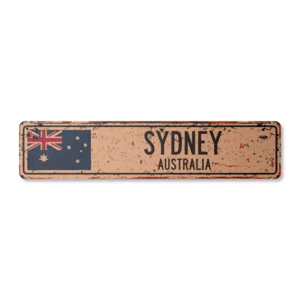 Sydney Vintage Plate Sticker
